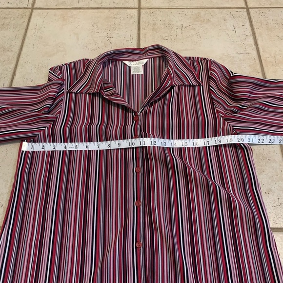 Tradition Red & Black Striped Button-Down Shirt Size 12 - Picture 3 of 5